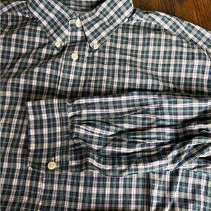 Brooks Brothers Blue‎ and Green Checkered Shirt L